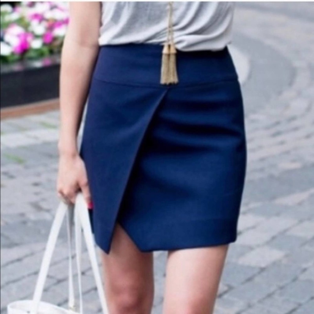 J. Crew faux wrap mini pencil skirt size 2‎